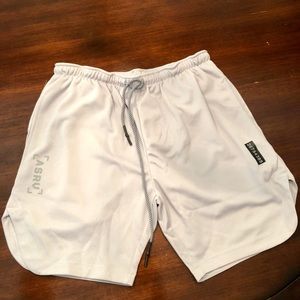 Men’s medium ASRU gray training shorts